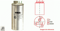 Capacitor monof   25mf +5mf  450V p-AA