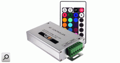 Controlador LEDs RGB x IR 12V 144W con-remoto