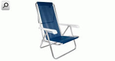 Reposera plegable 8pos c-apoy-braz Alum AZU M