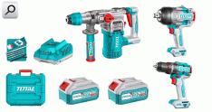 Taladro-percutor inalamb + Llave impac+Rotom