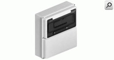 Caja tomacor PVC p-ciego+12 b Din GRI IP65