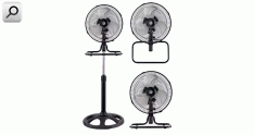 Ventil pie  254mmD aspas-metal 3 en 1 60W