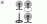 Ventil pie  254mmD aspas-metal 3 en 1 60W
