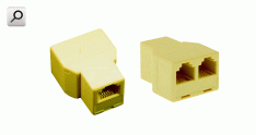 Ficha PC RJ45 Adapta 1H RJ45 a 2H RJ45