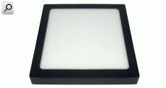 Artef techo LEDs  1x  6,0W BLC cuad L105 NEG