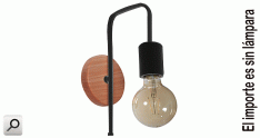 Artef pared  1xE27 braz fijo H300 NEG