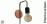 Artef pared  1xE27 braz fijo H300 NEG