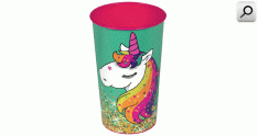 Vaso s-tapa 600ml Unicornio