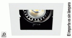 Artef emb  1xGU10 cardan L 90 mov BLA