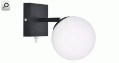 Artef pared  1xG9 b-cuad tu-globo NEG mat
