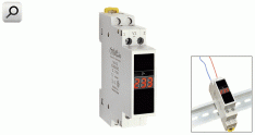 Voltimetro CA digit DIN 220V ROJ