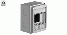 Caja TM Din   4 b ext PVC   IP65 c-tapa TRA